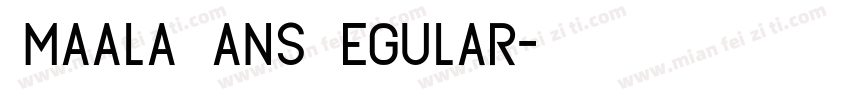 Amaala Sans Regular字体转换